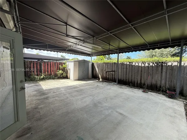 a area with wooden fence