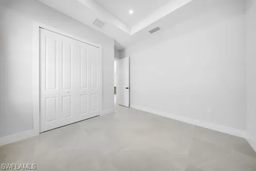 an empty room with an entryway