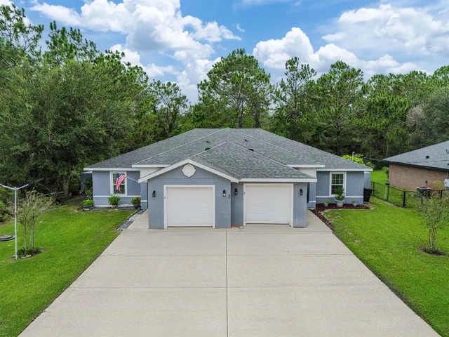 an aerial view of multiple house