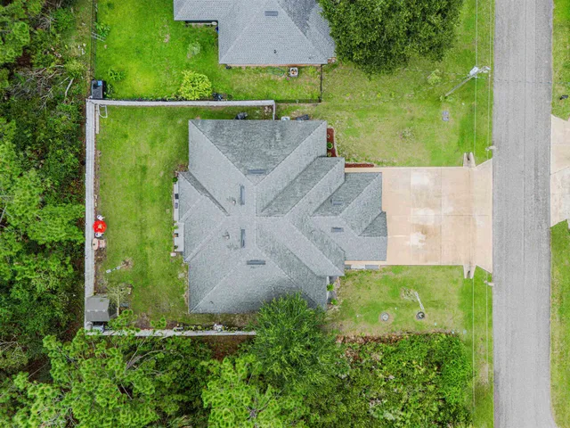 an aerial view of multiple house