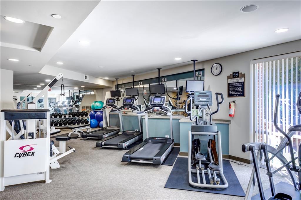 2626 Peachtree Road Northwest, Unit 412 Atlanta, GA 30305 - Photo 33 of 38 a view of a room with gym equipment