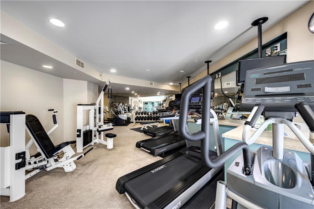 2626 Peachtree Road Northwest, Unit 412 Atlanta, GA 30305 - Photo 35 of 38 a view of a room with gym equipment
