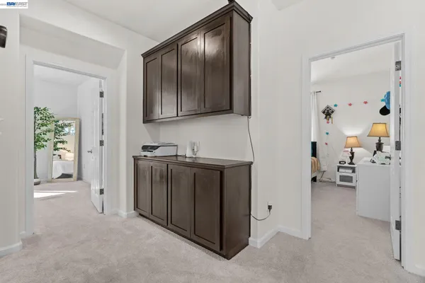 a view of kitchen with livingroom and furniture