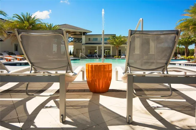 a view of swimming pool and lake view