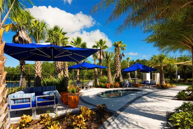 a view of a lake with houses