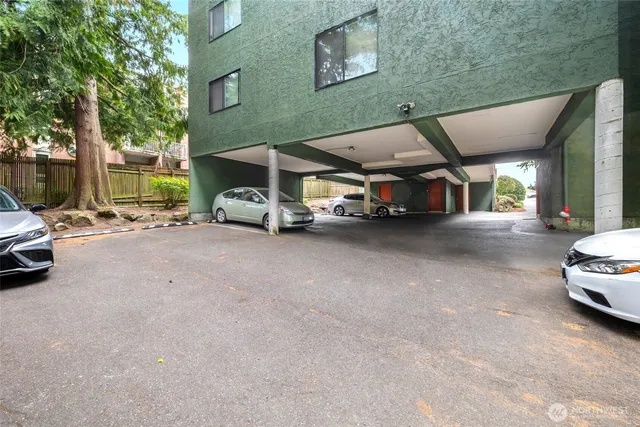 a view of car parked in parking lot