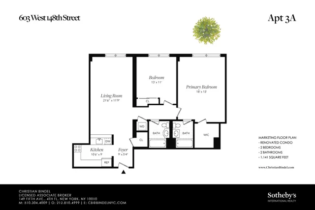 $875,000 | 603 West 148th Street, Unit 3A | Hamilton Heights