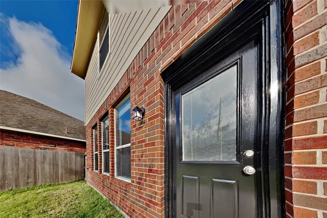 a view of front door of house