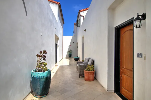 a view of an outdoor seating area