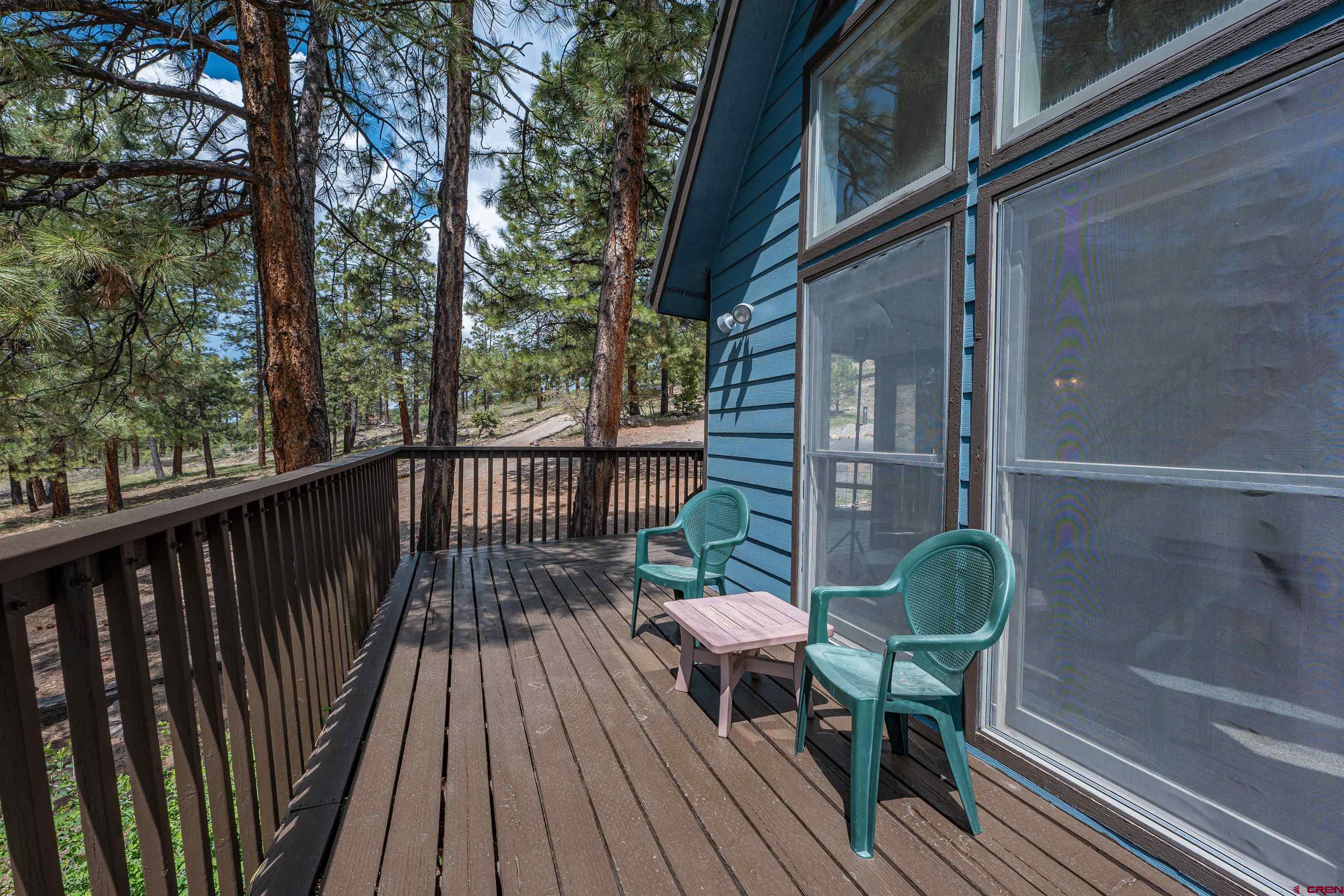 177 Spur Lane Durango, CO 81301 - Photo 31 of 34 a view of balcony with furniture and wooden deck
