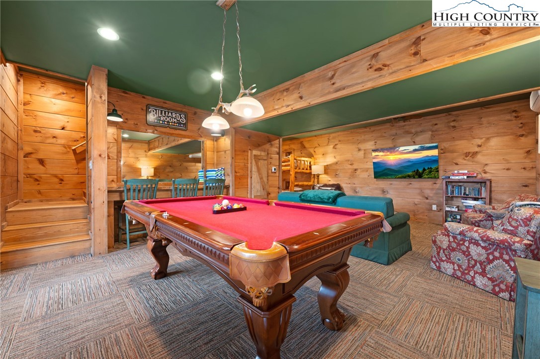337 Rivers Crest Road Boone, NC 28607 - Photo 32 of 45 a room with pool table and windows