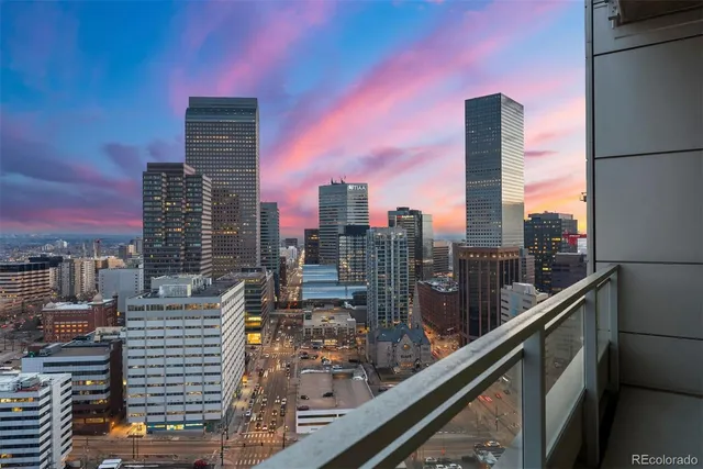 a city view from the balcony