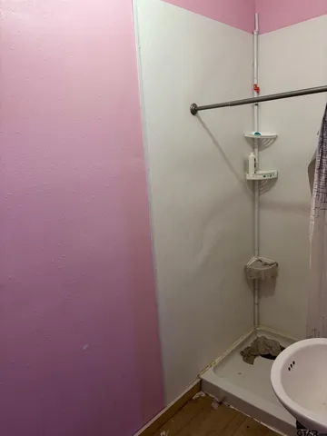 a bathroom with a sink