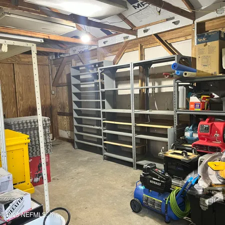 a room with gym equipment