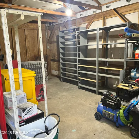 a room with furniture