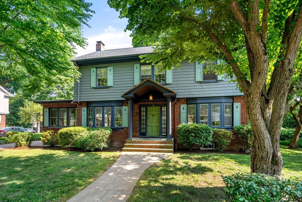 20 Holden Road Newton, MA 02465 - Photo 1 of 1 a front view of a house with garden