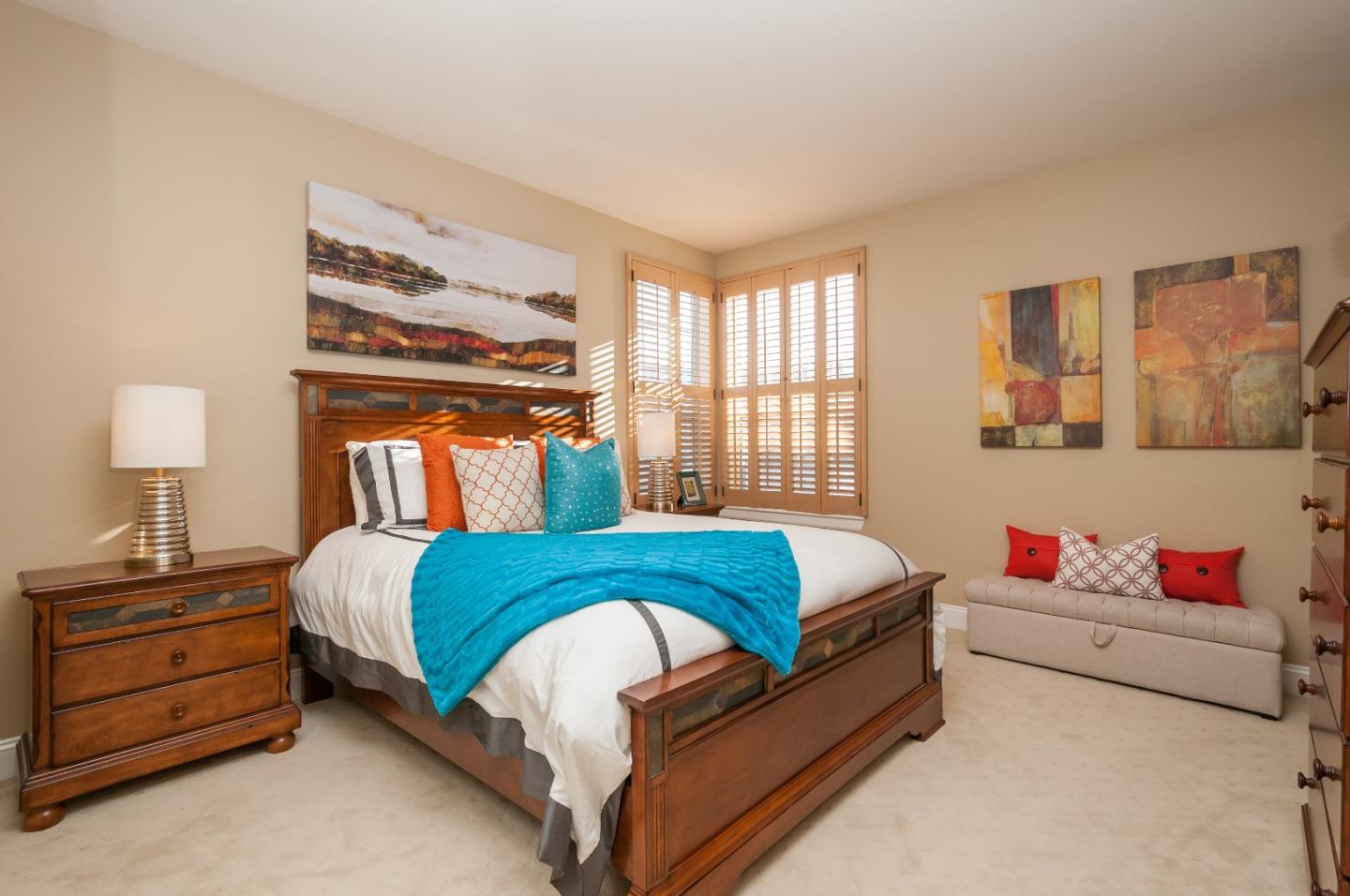 720 Promontory Point Lane, Unit 2402 Foster City, CA 94404 - Photo 13 of 24 a bedroom with a bed and a couch