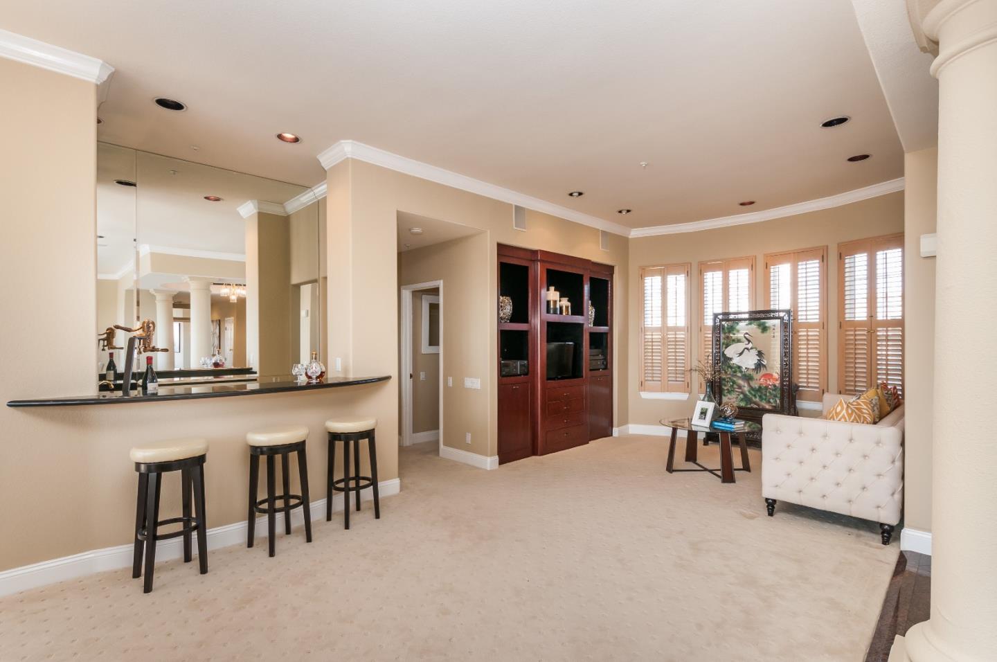 720 Promontory Point Lane, Unit 2402 Foster City, CA 94404 - Photo 9 of 24 a living room with stainless steel appliances granite countertop furniture and a large window