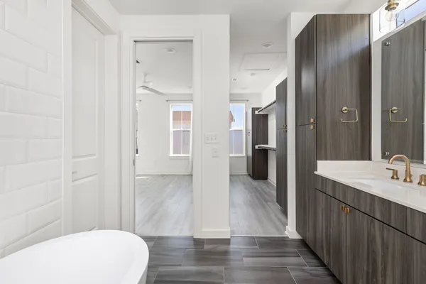 a view of a wrought iron fences in front of house