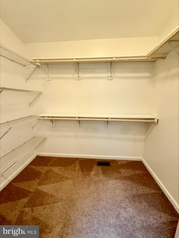 a close view of a closet