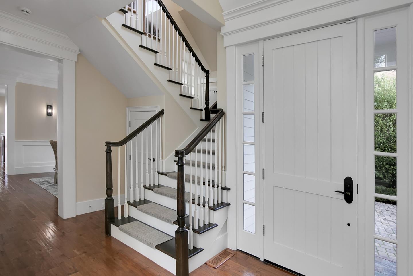 65 Maple Avenue Atherton, CA 94027 - Photo 11 of 45 a view of entryway with wooden floor and stairs