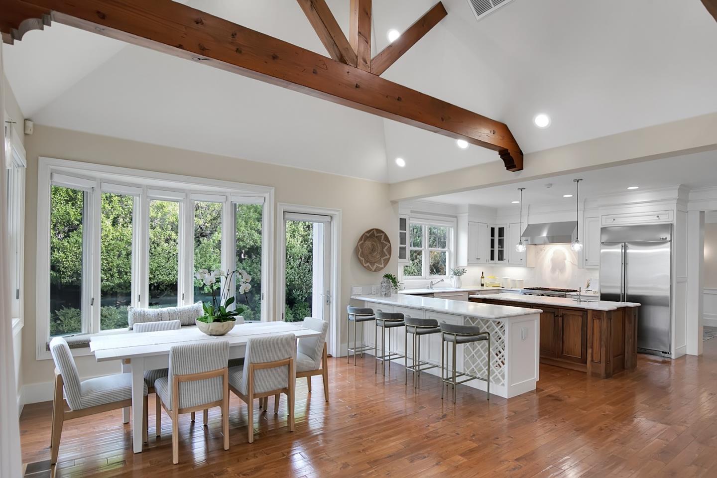 65 Maple Avenue Atherton, CA 94027 - Photo 14 of 45 a view of a dining room with furniture window and outside view
