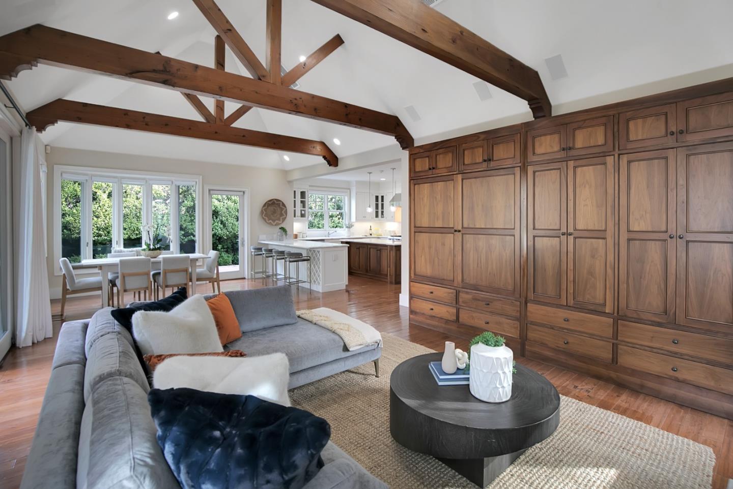 65 Maple Avenue Atherton, CA 94027 - Photo 20 of 45 a living room with furniture and a potted plant
