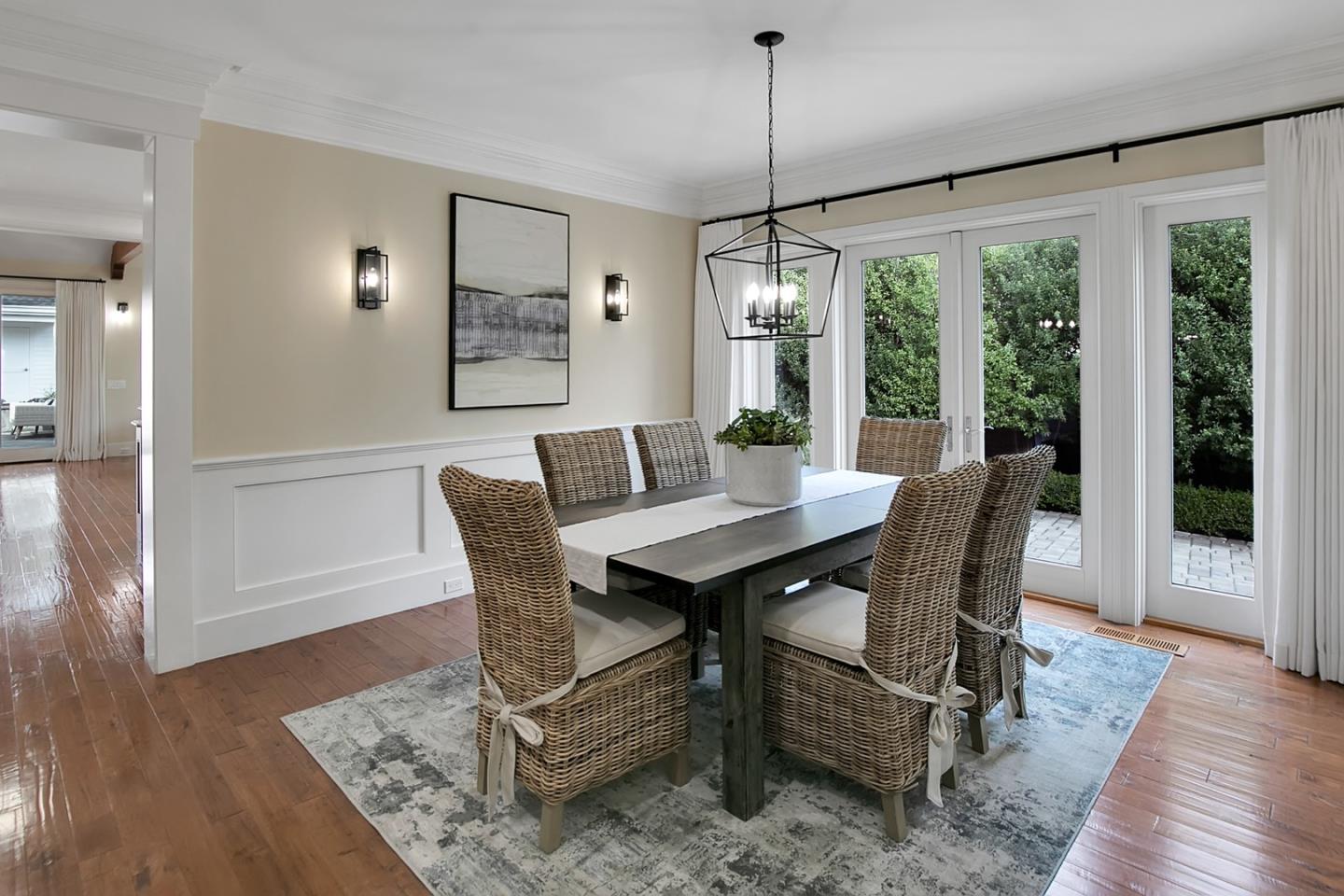 65 Maple Avenue Atherton, CA 94027 - Photo 21 of 45 a view of a dining room with furniture window and wooden floor