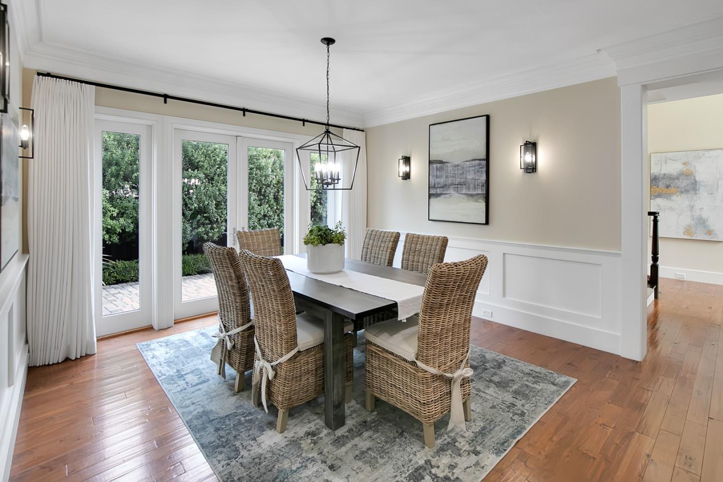 65 Maple Avenue Atherton, CA 94027 - Photo 22 of 45 a view of a dining room with furniture window and wooden floor
