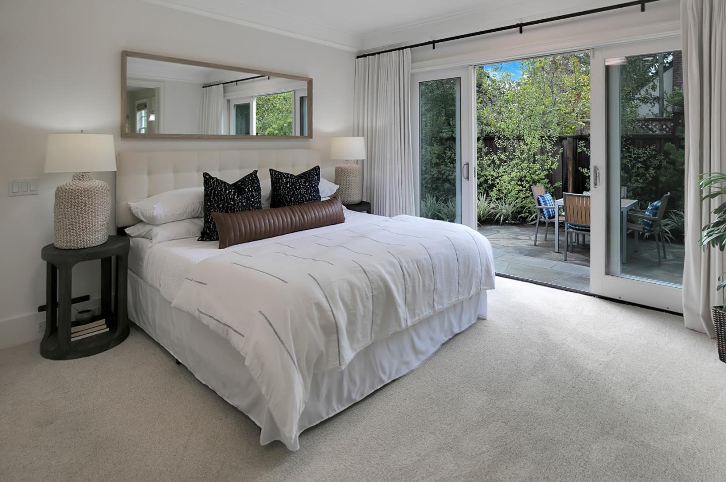 65 Maple Avenue Atherton, CA 94027 - Photo 25 of 45 a bedroom with a bed and glass window