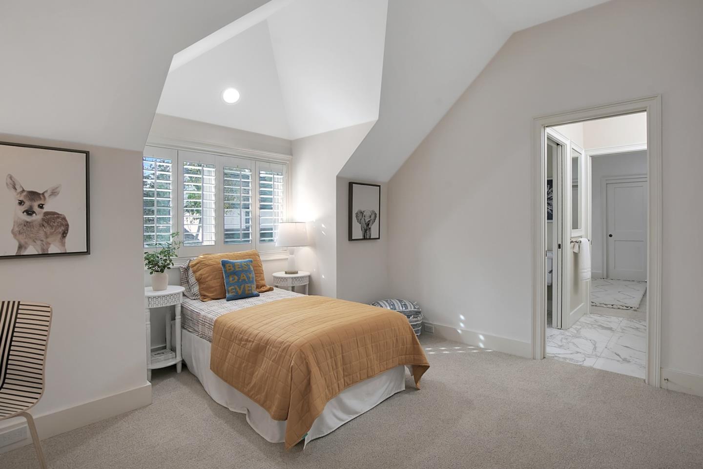 65 Maple Avenue Atherton, CA 94027 - Photo 31 of 45 a bedroom with a bed and large window