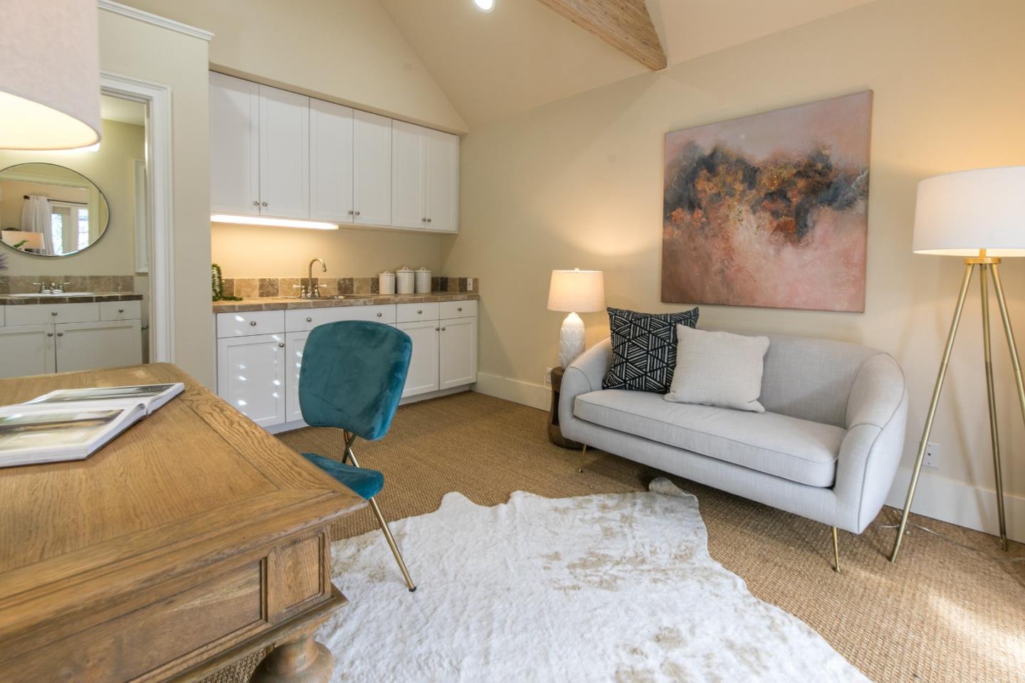 65 Maple Avenue Atherton, CA 94027 - Photo 41 of 45 a living room with furniture and a wooden floor