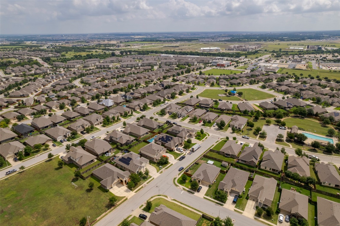 533 Flag Lane Leander, TX 78641 - Photo 38 of 40 Aerial view of the property's short distance to St.David's, Northline, ACC, and Leander Rail Station. 130 toll in the near distance.