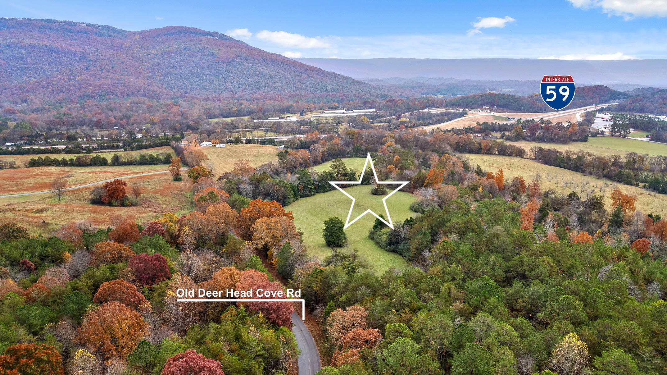 20-acres Deer Head Cove Road Rising Fawn, GA 30738 - Photo 1 of 21 Aerial View
