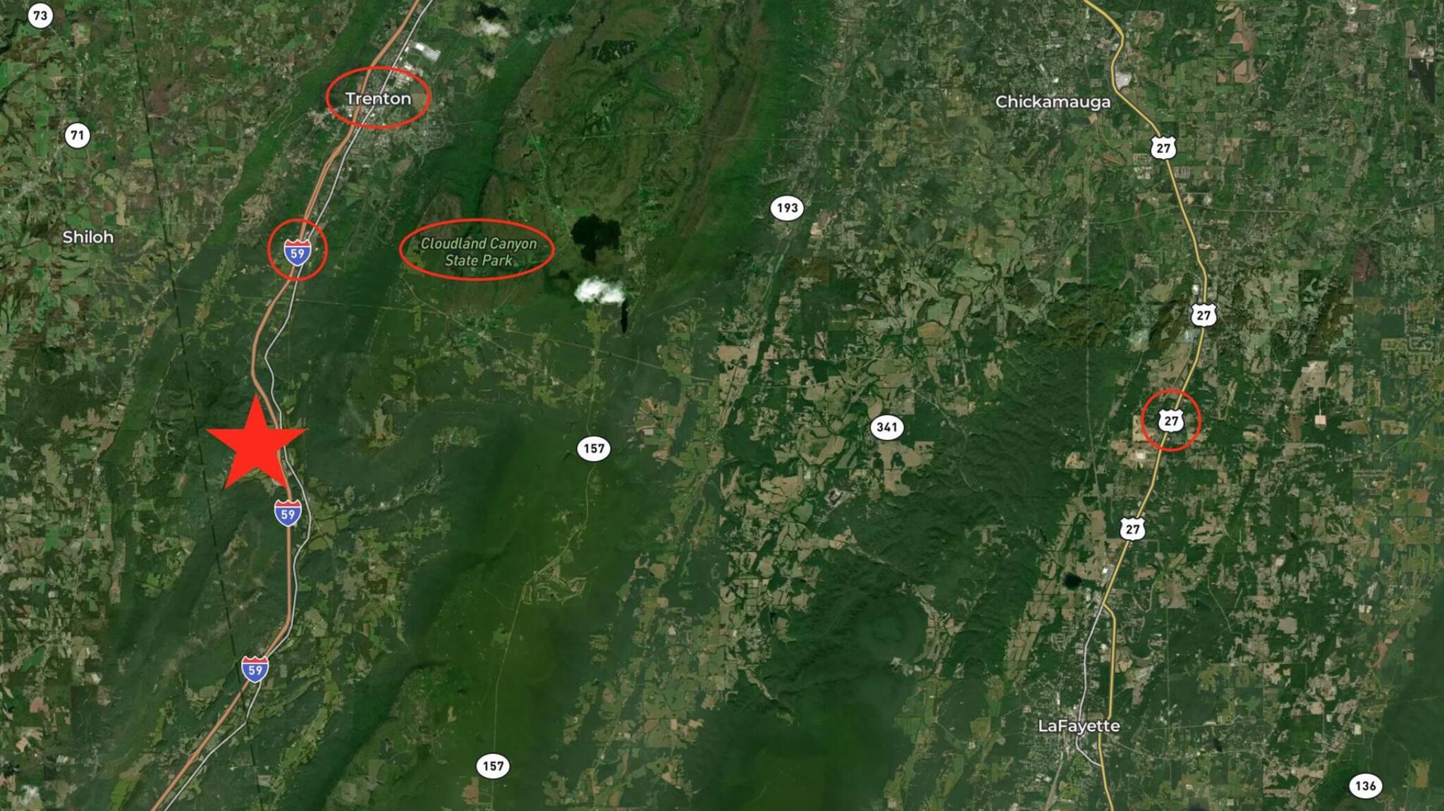 20-acres Deer Head Cove Road Rising Fawn, GA 30738 - Photo 19 of 21 Proximity Map