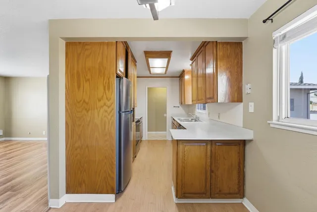 view of hall way with mirror