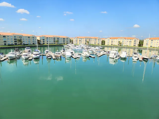a view of a lake with houses