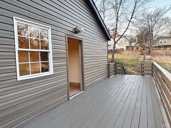 a view of a house with a deck