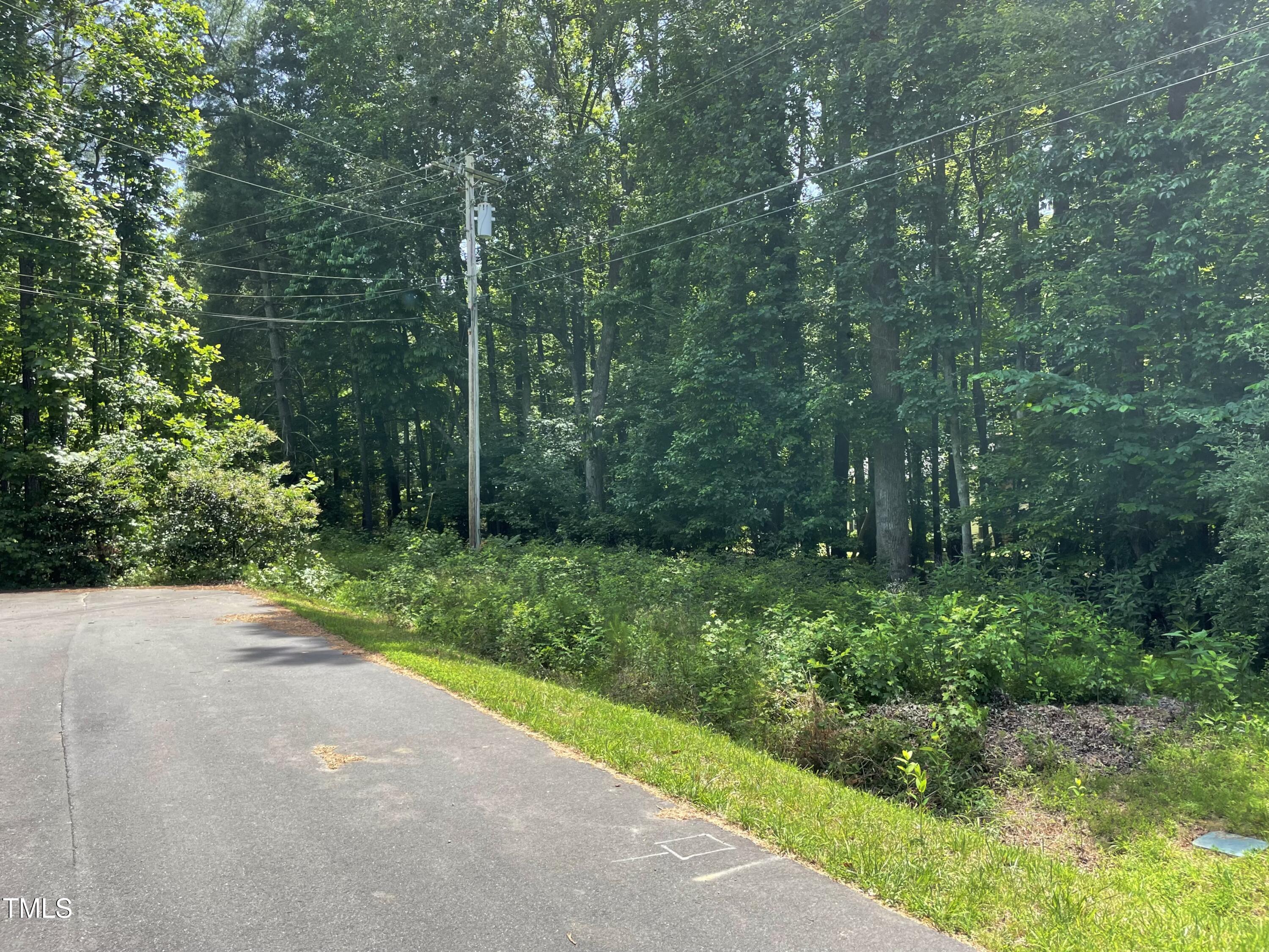 a view of a street with a trees