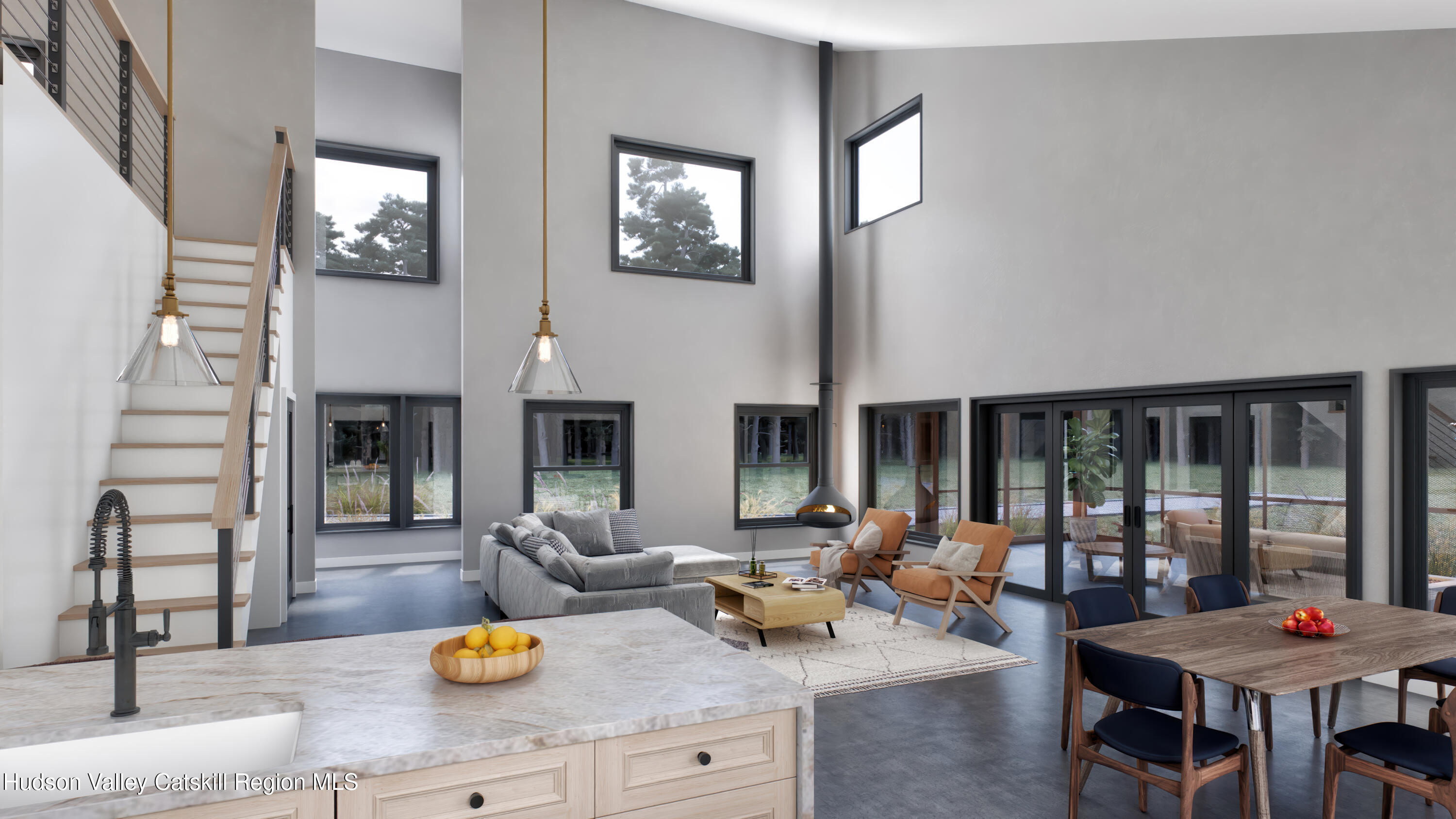 45 Mill Brook Lane Kerhonkson, NY 12446 - Photo 2 of 13 a living room with fireplace furniture and a window