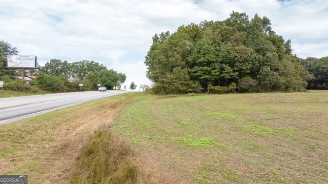 a view of yard with trees