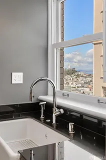 a close view of sink and tap