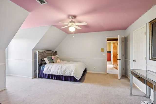 a view of a garden from a balcony