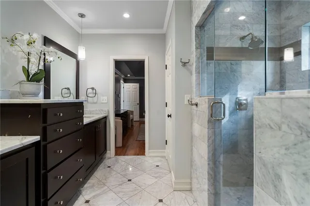 a view of a kitchen with a sink a fireplace and a window
