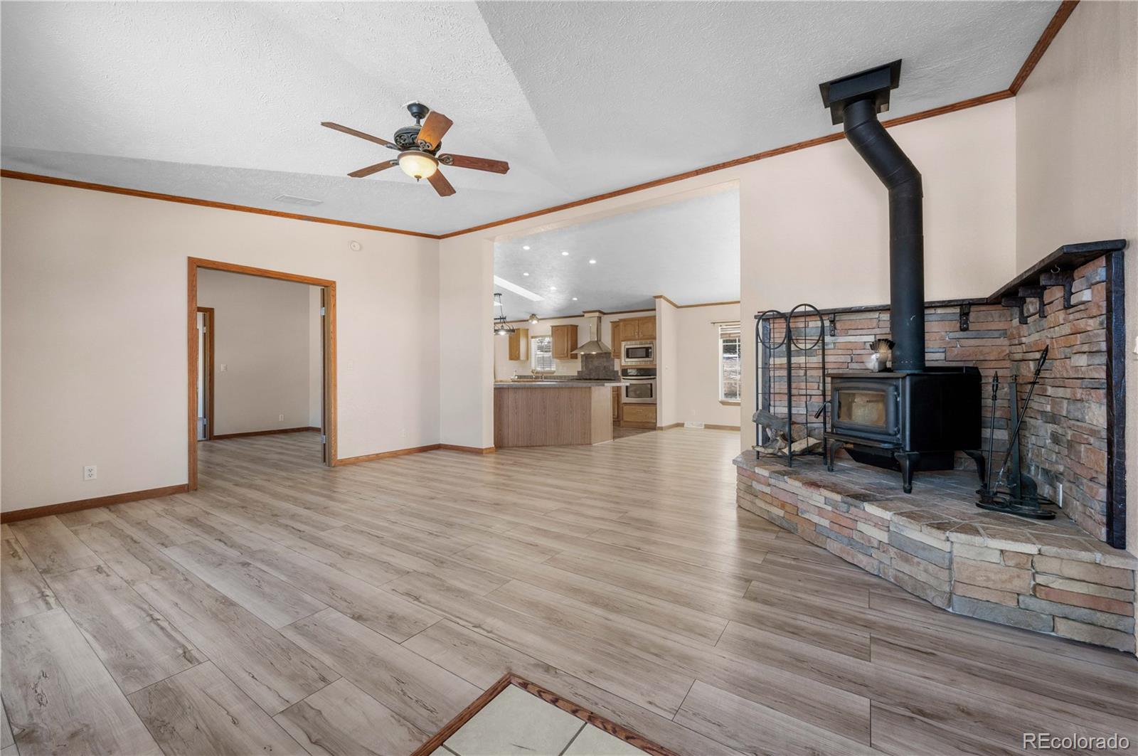 7191 Copper Gulch Road Cotopaxi, CO 81223 - Photo 6 of 50 a view of a living room a fireplace with wooden floor