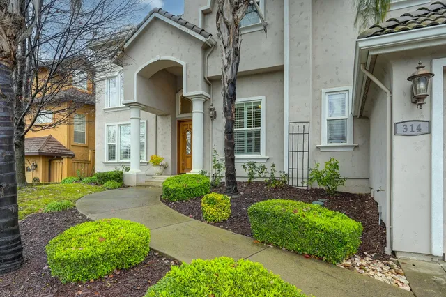 a front view of a house