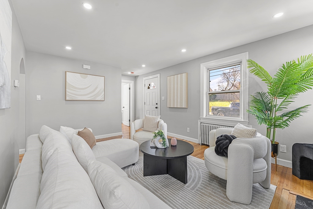7 Webster Street Randolph, MA 02368 - Photo 6 of 32 a living room with furniture and a potted plant