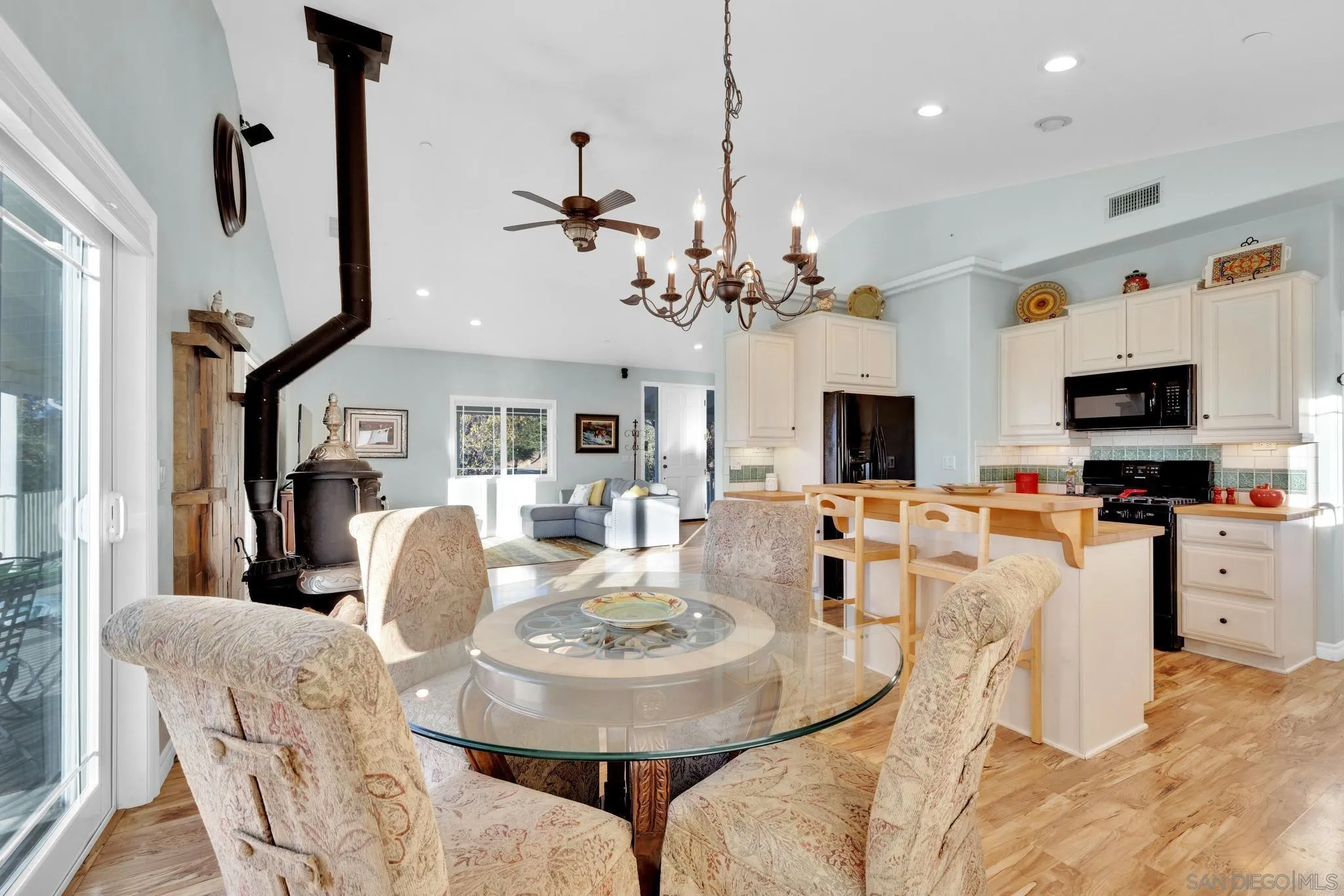 17735 Harrison Park Road Julian, CA 92036 - Photo 22 of 43 a view of a dining room with furniture