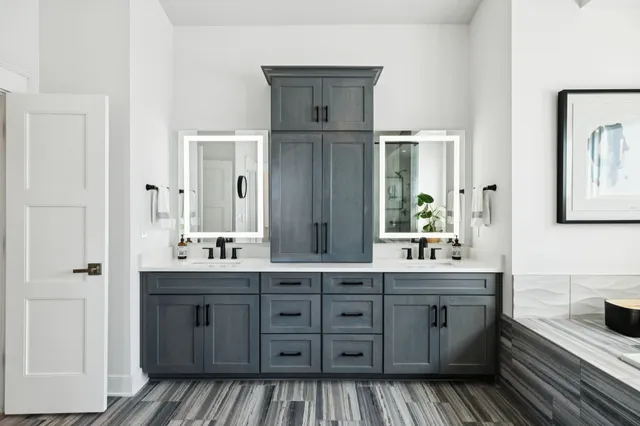 a view of a wooden deck and a yard