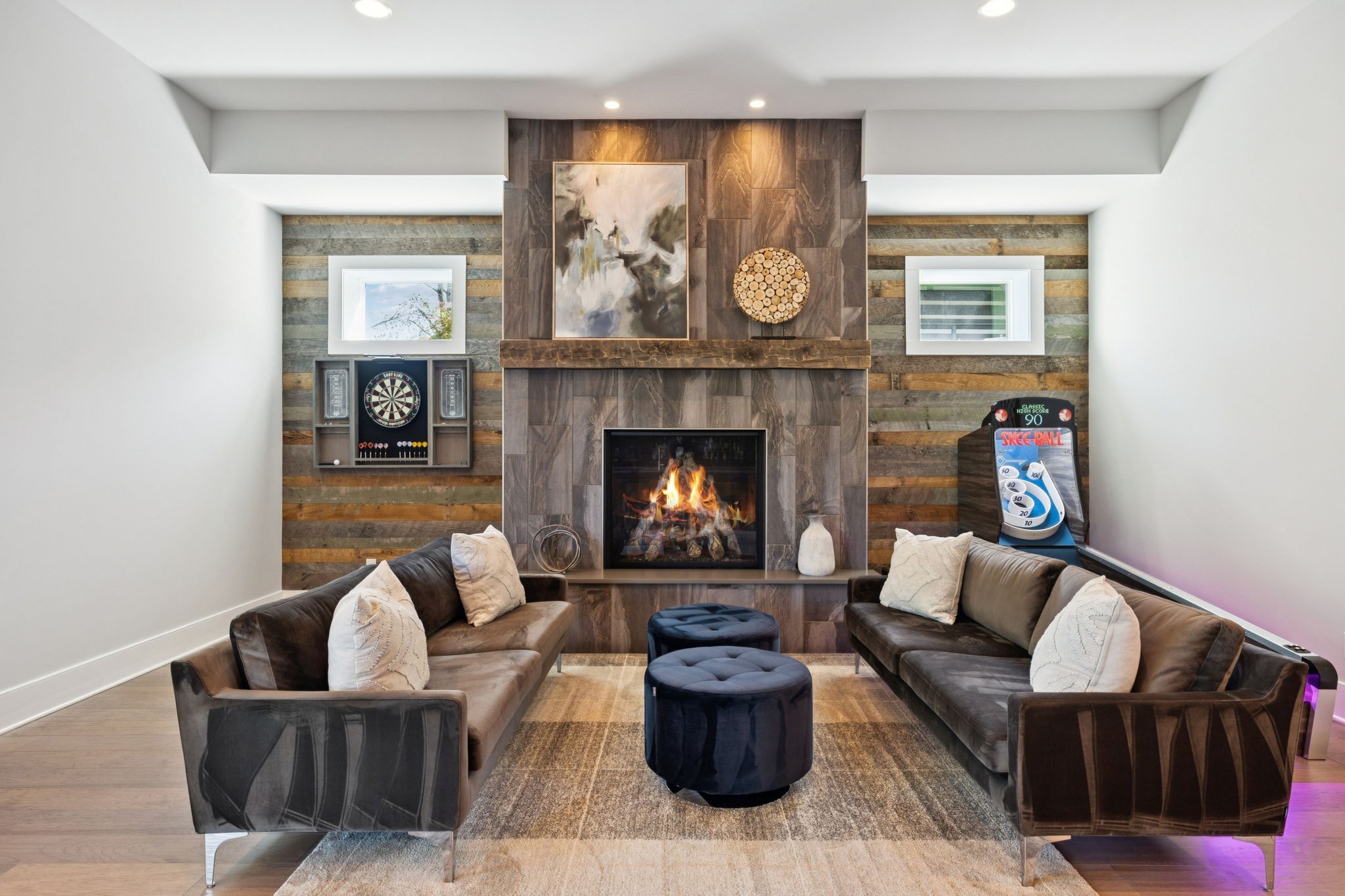 809 Burton Point Road Mount Juliet, TN 37122 - Photo 54 of 75 a living room with furniture and a fireplace